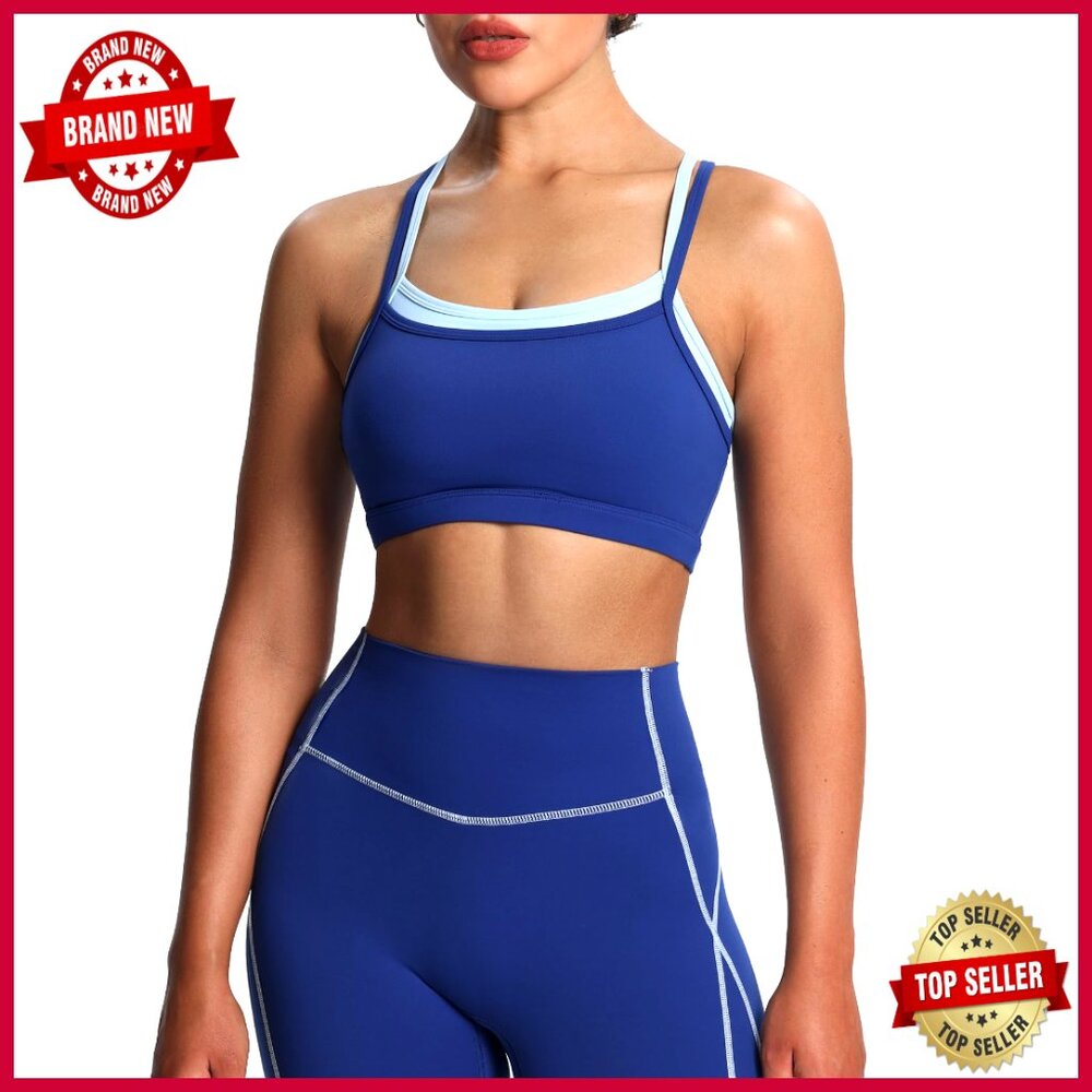 High Impact Sports Bra, Double Layer, Adjustable Straps, Removable Padding